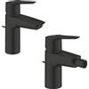 Grohe QuickFix set miscelatore lavabo bidet Grohe QuickFix Start con pilette scarico, finitura nero opaco - 242092432 - 325602432
