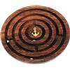 NKlaus Gioco del labirinto in legno retrò, 15,5 cm - gioco in legno vintage, decorazione nautica