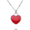 ALFIERI & ST. JOHN 925 Collana cuore in argento con cuore rosso