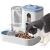 Générique Distributore di cibo piccolo, trasparente crocchette automatico + acqua gatto e cane