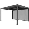 VERDELOOK - Tenda Screen a Caduta Grigia Lato 4 metri - Accessori per Pergola Bioclimatica Atena