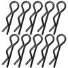 Dilwe Clip RC R-Shape, 10 Pezzi in Metallo 7MM Clip per Guscio Auto RC Aggiornamento Pezzo di Ricambio per Auto RC 1/5 1/6 1/8 1/10(nero)