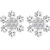 JOPLY Orecchini a perno di Natale per donne e ragazze placcati in oro argentato orecchini a fiocco di neve con zirconi cubici regalo di Natale invernale regalo di Natale festa compleanno