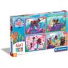 Clementoni Puzzle Supercolor - Disney Ariel - 4 Puzzle (12,16,20 e 24 Pezzi) La Sirenetta, Bambini 3 Anni, Sviluppa Capacità di Osservazione, Logica e Manualità, Cartoni Animati, Made In Italy, 21533