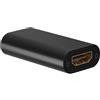 goobay 58491 Amplificatore di segnale HDMI 4K @ 30Hz - per estendere una connessione HDMI fino a 40 m/Alloggiamento piatto robusto in alluminio/Nero