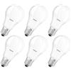 OSRAM 6 lampadine LED Osram A60 da 10 W = 75 W, attacco E27, finitura opaca, 1055 lm, bianco caldo 2700 K, plastica riciclata