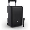Selius Altoparlante PA Bluetooth da 10 pollici - Mixer a 6 canali - Batteria ricaricabile - Nero