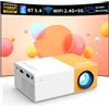 Merkloos Proiettore mini portatile - Proiettore WiFi wireless - Full HD 1080p - Screen mirroring da smartphone - 60% più luminoso