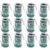 Saft 12x SAFT LS17330 2/3 A 3.6V 2100mAh Batterie Al Litio Z-Tabs BULK