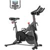 Superun Cyclette con Resistenza Magnetica Regolabile, Bicicletta Spinning per Casa con Display LCD, APP e Monitoraggio Dati, Cyclette Statica Portata 136 kg