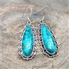 Lush Blu Rame Turchese Gemma 925 Argento Sterling Fatto a Mano Orecchino S-43