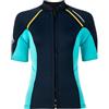 Eulervate Muta termica da donna, in neoprene, per surf, canoa, nuoto, rafting, robusta, con cerniera frontale, colore blu navy, taglia XL