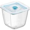 Bormioli Rocco 12x12 cm - Bormioli Rocco Frigoverre Smart Contenitore Per Alimenti Quadrato Alto Con Valvola Salva Freschezza In Vetro