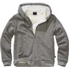 Brandit Sweatjacket Teddylining Uomo Felpa con Cappuccio Nero Screziato