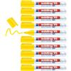 Edding Pennarello per vetro 95, giallo, 10 penne in vetro, punta rotonda da 1,5 a 3 mm, lavabile, per scrivere e segnare su superfici in vetro, finestre, lavagne bianche, lavagne bianche