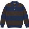 Bl'Ker Maglia George Uomo Navy/Dark Brown