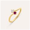 Stroili Anello Bilogy Toi Et Moi Charlotte Oro Giallo Rubino Diamante