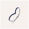 Stroili Anello Fedina Indiana Charlotte Oro Bianco Zaffiro
