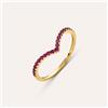 Stroili Anello Fedina Indiana Charlotte Oro Giallo Rubino