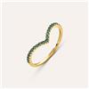 Stroili Anello Fedina Indiana Charlotte Oro Giallo Smeraldo