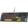 Merkloos Tastiera da gaming, cablata, con 104 tasti, interruttori silenziosi, tasti intercambiabili