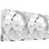 Mars Gaming MF-PWMX2 Bianco, Kit 2 Ventole 120 mm, Ultra-Silenzioso FDB 12dB, Sistema Antivibrazione, Sistema PWM