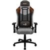 Aerocool DUKE AeroSuede Sedia per gaming universale Nero, Marrone, Grigio