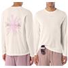 Salomon - T-shirt traspirante e leggero - Shkout Core LS Tee GFX M Whisper White Pink Frosting Icy Pink - Taglia XL - Beige