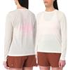 Salomon - T-shirt traspirante e leggero - Shkout Core LS Tee GFX W Whisper White Pink Frosting Icy Pink - Taglia XS - Beige