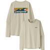 Patagonia - T-shirt traspirante - W's L/S Cap Cool Daily Shirt - Boardshort Logo Dyno White in Poliestere Riciclato - Taglia XS - Grigio