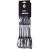 Black Diamond - Set da 6 rinvii da arrampicata leggeri - Miniwire Quickpack 12 cm in Nylon - Grigio