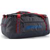 Patagonia - Borse da viaggio resistenti - Black Hole Duffel 55L Smolder Blue w/Amanita Red in Pelle