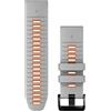 Garmin - Bracciale di ricambio - Bracelet QuickFit 26mm Silicone Gris / Orange in Silicone - Grigio,Arancione