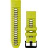 Garmin - Bracelet de rechange - Bracelet QuickFit 26mm Silicone Jaune / Graphite in Silicone - Giallo