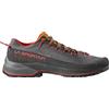 La Sportiva - Scarpe da avvicinamento - TX4 Evo ST Carbon/Mountain Red per Uomo in Pelle - Taglia 42 - Grigio