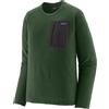 Patagonia - Felpa a maniche lunghe - M's R1 Air Crew Treeline Green - Taglia M - Verde