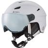 Cairn - Casco da sci/snowboard con visiera - Electron Visor White - Taglia 55-56 cm - Bianco