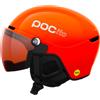 POC - Casco da sci/snowboard con visiera - POCito Obex Visor Fluorescent Orange/Clarity POCito/Partly Sunny/Light Orange - Taglia Bambino 48-52 cm - Arancione
