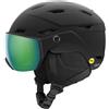 Smith - Casco da sci/snowboard con visiera integrata - Survey Jr MIPS Eu Matte Black Green Mirror - Taglia Bambino 48-56 cm - Nero