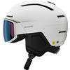 Salomon - Casco con visiera fotocromatica - Driver Pro Sigma Photo Mips White in Pelle - Taglia S - Bianco