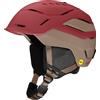Smith - Casco da sci/snowboard - Vantage 2 MIPS Matte Ironwood / Bandit - Taglia 51-55 cm - rosso