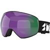 Bliz - Maschera da sci - Floz Matte Black Brown w/ Purple Multi in Silicone - Nero