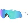 Oakley - Occhiali da sole - Cybr Zero Polished White Prizm Sapphire - Bianco