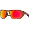 Oakley - Occhiali da sole - Lateralis Matte Dark Amber/Prizm Ruby - rosso