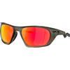 Oakley - Occhiali da sole - Lateralis Matte Olive ink/Prizm Ruby - Kaki