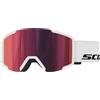 Scott - Maschera da sci - Shield White AMP Red Chrome S3 - Bianco