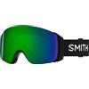 Smith - Maschera da sci - 4D Mag Black Chromapop Sun Green Mirror in Silicone - Nero