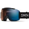 Smith - Maschera da sci/snowboard fotocromatica - Squad Black / Chromapop Pro Photochromic Blue Mirror - Nero