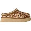 Ugg - Pantofole calde e comode in cuoio - W Tazz Plains Felicity Leopard Jasmine in Poliestere Riciclato - Taglia 37 - Marrone