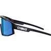 Bliz - Occhiali da sole sportivi - Fusion Matt Black Smoke W Blue Multi in Pelle - Nero